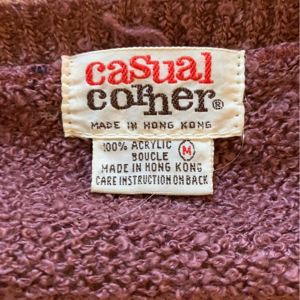 VTG Casual Corner Womens Cable Knit Vest Sz. M Lilac Purple Fairy Cottagecore - Picture 4 of 7
